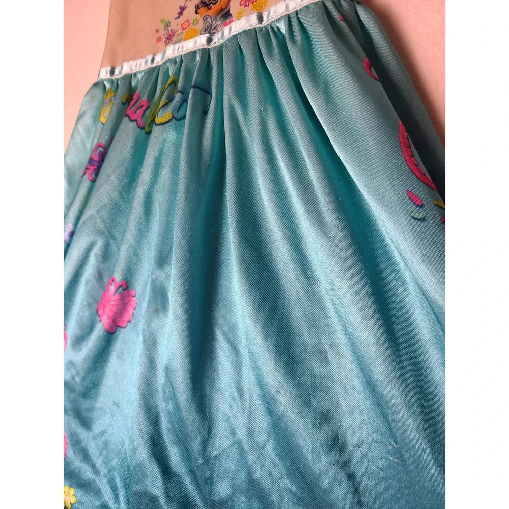 Disney Encanto Nightgown Girls XS 4/5 Blue Mirabel Madrigal Ruffle Dress